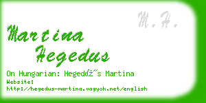 martina hegedus business card